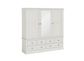 Bordeaux Cotton Triple Mirror Wardrobe